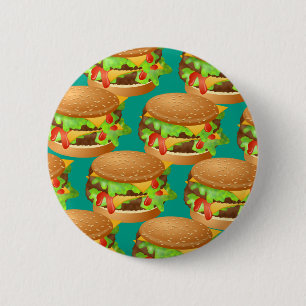 Burger Wallpaper 6 Cm Round Badge