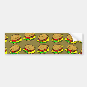 Burger Wallpaper Bumper Sticker