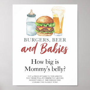 Burgers and Babies How big is mummy's belly Poster