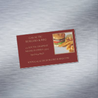 Burgers and bbq food business card 
