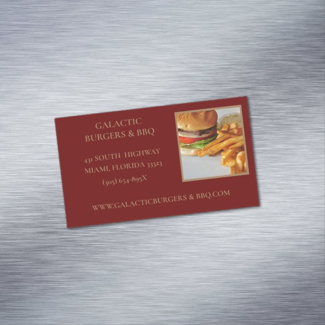 Burgers and bbq food business card  (In Situ)