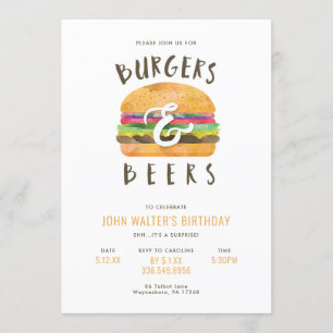 Burgers and Beers Invitation