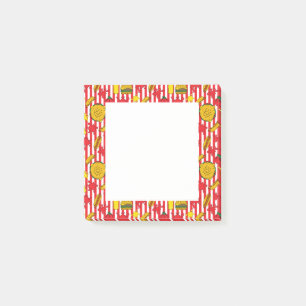 Burgers and Hot Dogs Fast Food Red Stripes Design Post-it Notes