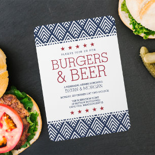 Burgers & Beer Rehearsal Dinner Invitation