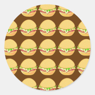 Burgers Classic Round Sticker