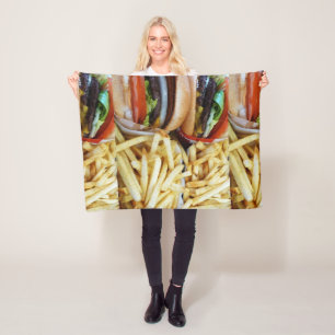 Burgers n Fries Fleece Blanket