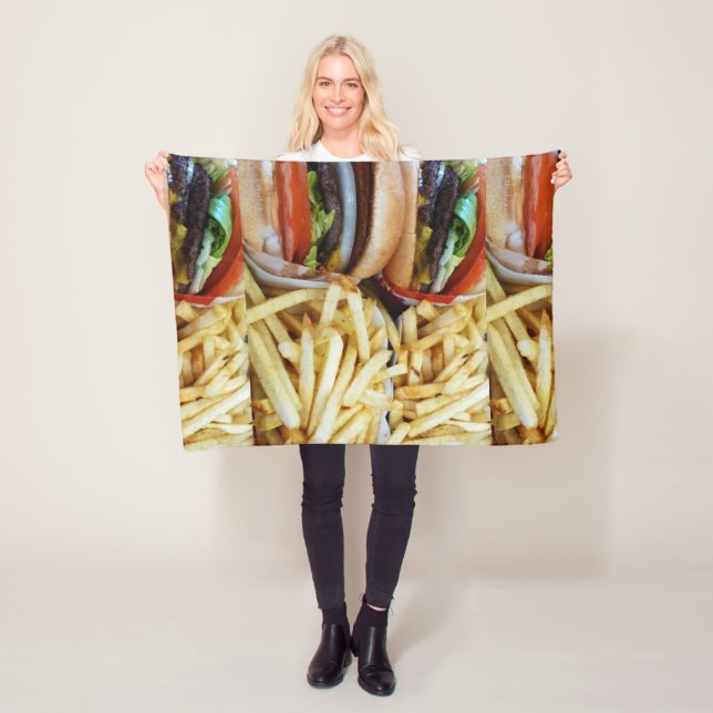 Burgers n Fries Fleece Blanket (In Situ)