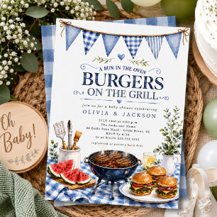 Burgers on the Grill Baby Shower Invitation