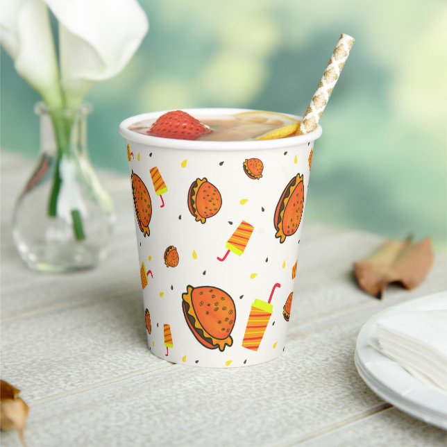 Burgers pattern paper cups (Insitu)