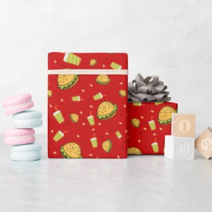 Burgers pattern wrapping paper
