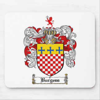 BURGESS FAMILY CREST -  BURGESS COAT OF ARMS MOUSE MAT