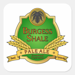 Burgess Shale Pale Ale Square Sticker