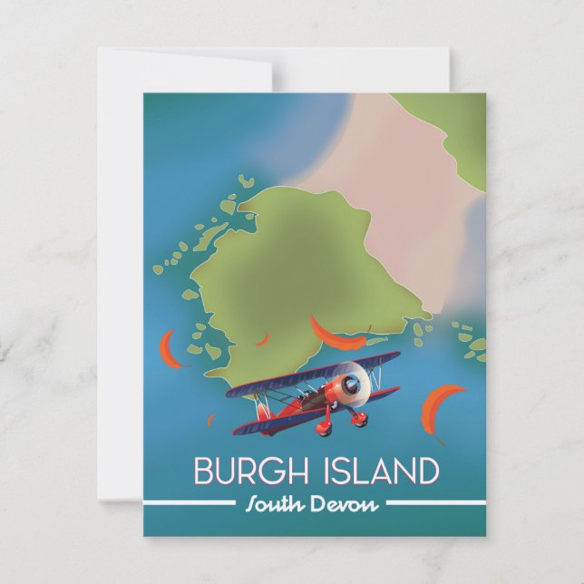 Burgh Island Devon travel map (Front)