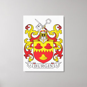 Burgin Family Crest Canvas Print