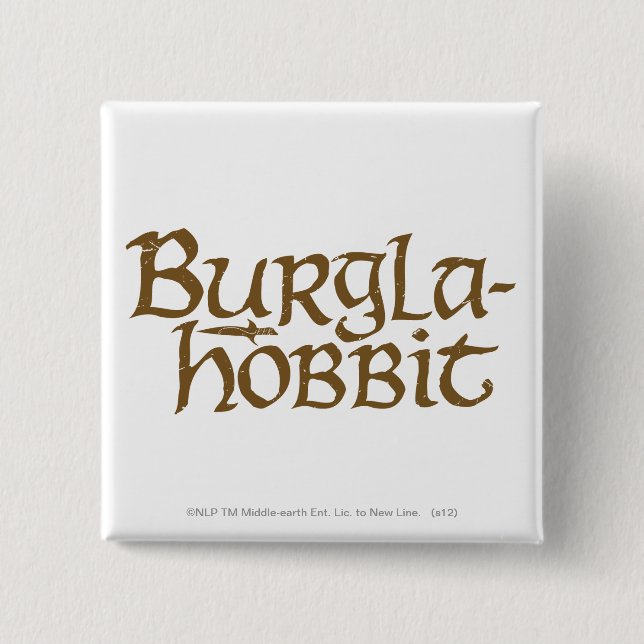 Burgla Hobbit 15 Cm Square Badge (Front)