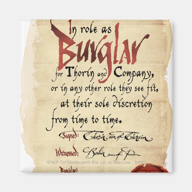 Burglar Contract Magnet (Front)