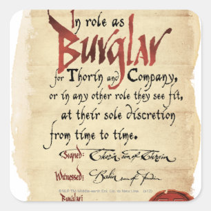 Burglar Contract Square Sticker