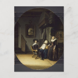 Burgomaster Hasselaar and His Wife by Gerrit Dou Postcard