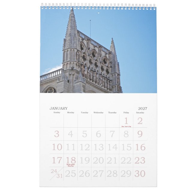 Burgos Calendar (Jan 2027)