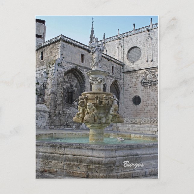 Burgos Cathedral Fountain postcard (Front)