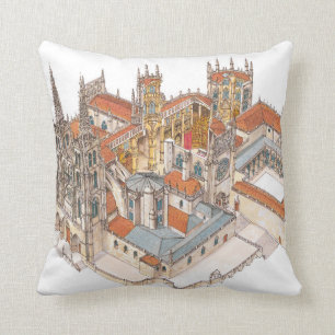 Burgos Cathedral. Spain Cushion