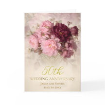 Burgundy 50th Golden Wedding Anniversary