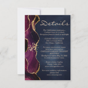 burgundy agate marble   elegant Details  card 