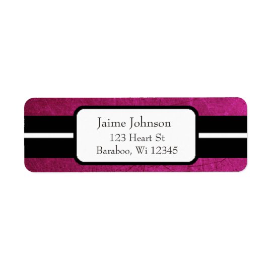Burgundy and Black Classy Return Address Sticker Return Address Label
