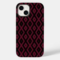 Burgundy and black diamond pattern