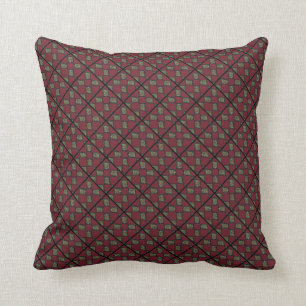Burgundy And Black Pillow