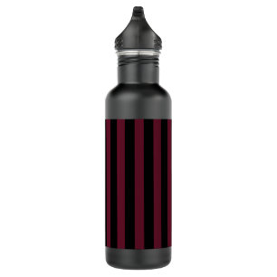 Burgundy and black stripes 710 ml water bottle