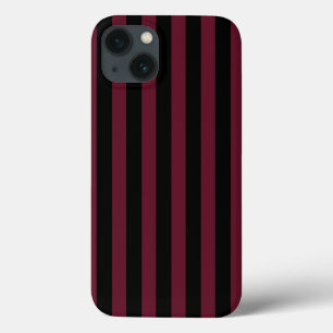 Burgundy and black stripes Case-Mate iPhone case