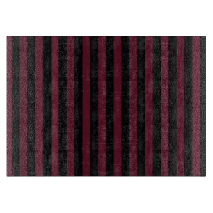 Burgundy and black stripes cutting board