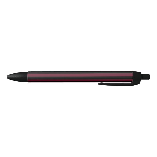Burgundy and black stripes ink pen (Bottom)