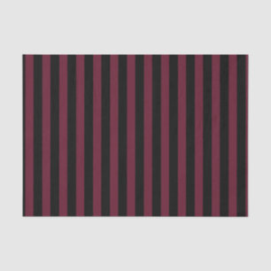 Burgundy and black stripes tissue paper
