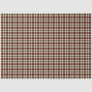 Burgundy and Black Tartan Plaid Tissue Paper