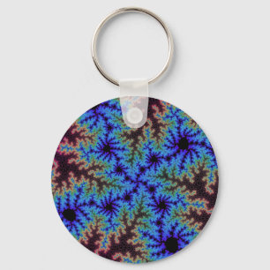 Burgundy and Blue Speckle Key Ring