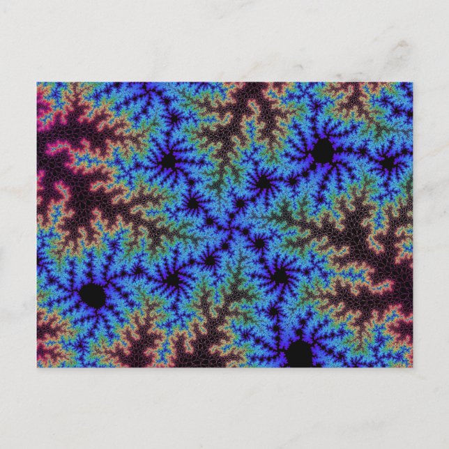 Burgundy and Blue Speckle Postcard (Front)