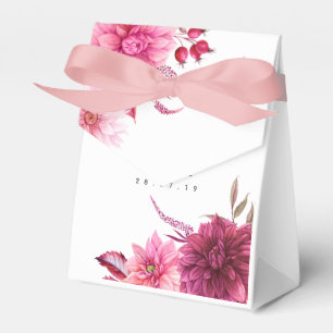 Burgundy and Blush Fall Wedding Guest Thank You Favour Box