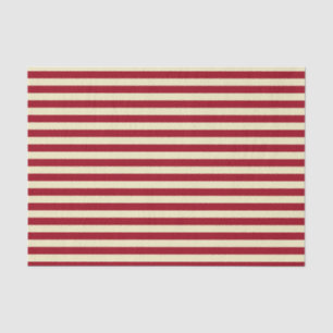 Burgundy and Cream Stripes Tissue Paper