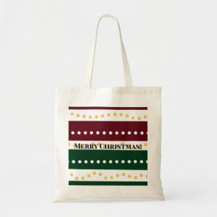 Burgundy and Emerald Golden Polka Dots Christmas  Tote Bag