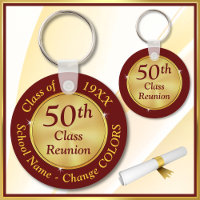 Burgundy and Gold, 50th Class Reunion Favours,