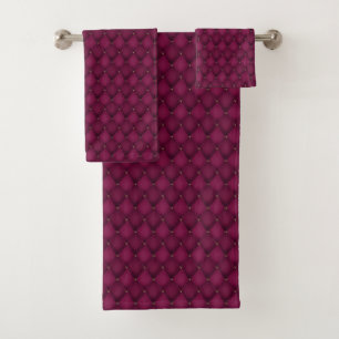Burgundy and Gold Bath Towel Set