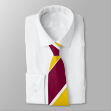 Burgundy and Gold Broad Regimental Stripe