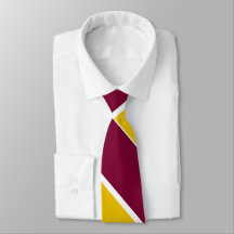 Burgundy and Gold Broad University Stripe