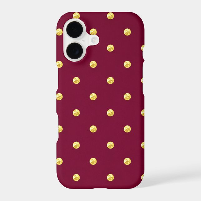 Burgundy and Gold Dot  (Back)