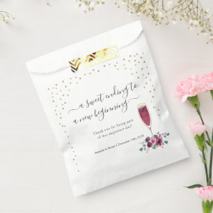 Burgundy and gold flute sweet Favour Box Favour Ba Favour Bags