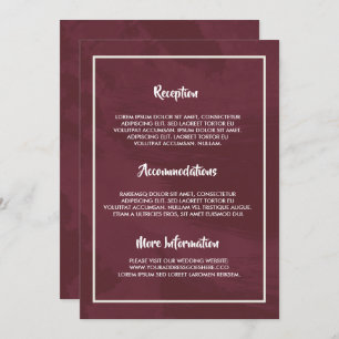 Burgundy and Gold Glitter Pocket Invitation