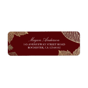 Burgundy and Gold Leaves Fall Wedding