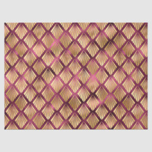 Burgundy and Gold Leopard Series Design 15 Tissue Paper